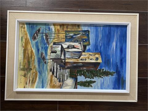 Gemälde "Bootshafen"