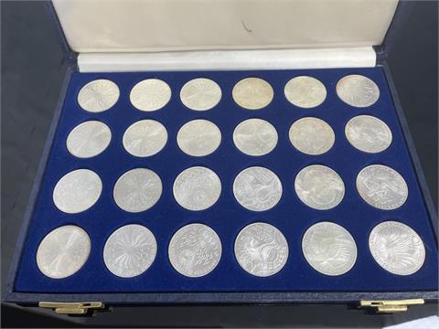 24x 10 DM Olympia-Silbermünzen