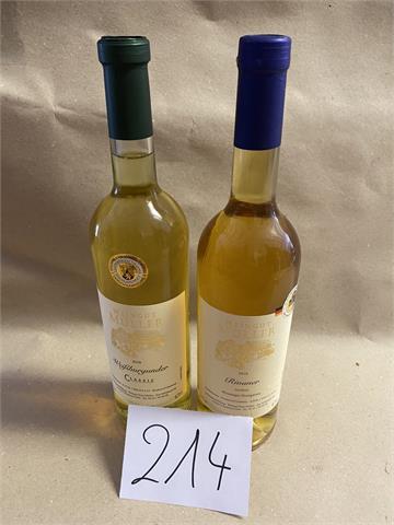 12 Flaschen Weingut Müller Weißwein in 2 Holzkisten