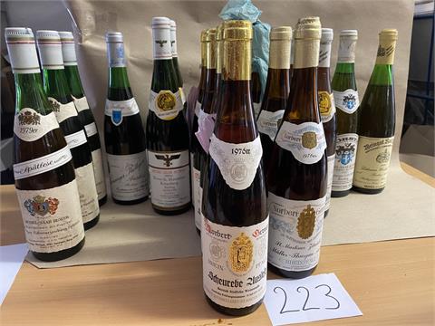 19 Flaschen alter Wein