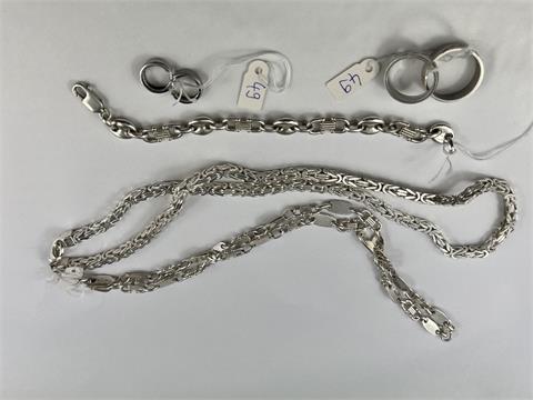 2 *  Halskette Silber, 1 *  P.Trauringe Silber,