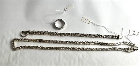 1 *  Armband Silber, 1 *  Halskette Silber,