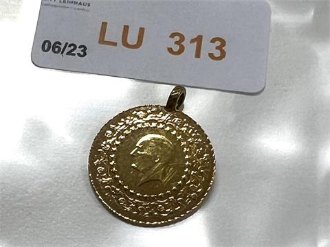 1 arab. Münze mit Doubleöse (916,66/- 1,84 gr.)
