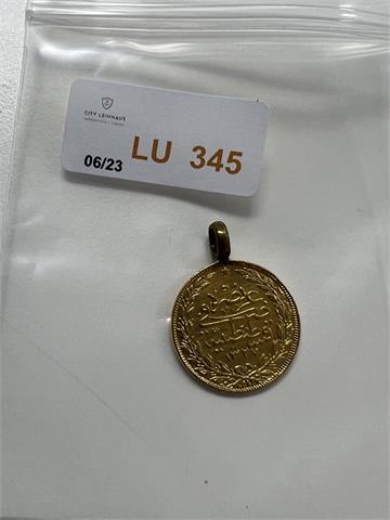1 Münze mit Doubleöse (916,66/- 7,44 gr.)