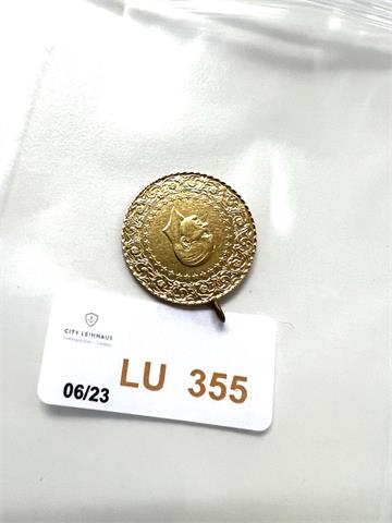 1 Münze mit Doubleöse (916,66/- 3,53 gr.)