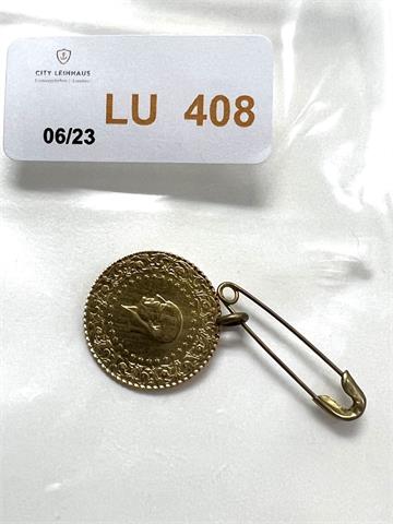 1 Münze mit Doubleöse (916,66/- 1,98 gr.)