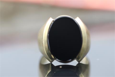 Ring mit schwarzer Onyx Platte