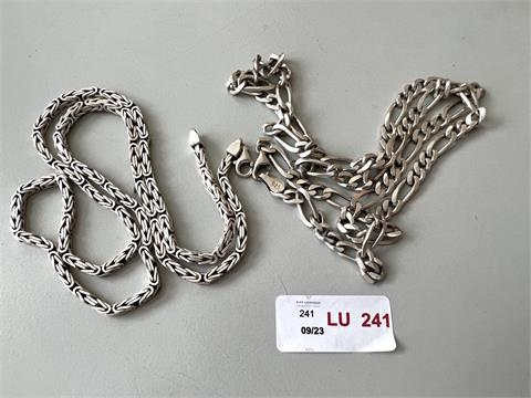 2 Silberketten (Ag925/- 66,80 gr.)
