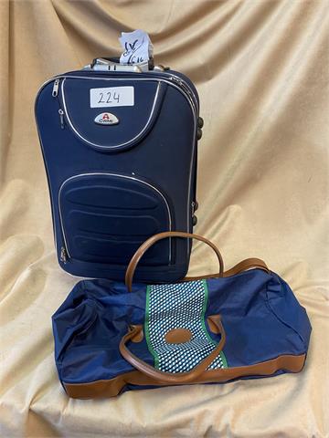 Trolley Ormi ca. 56 cm dunkelblau und Handtasche
