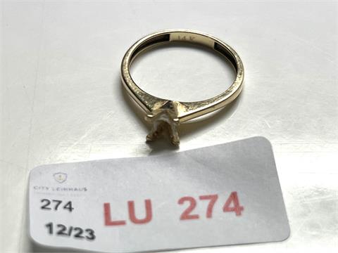 1 Ring ohne Stein in Fassung (585/- 1,75 gr.)