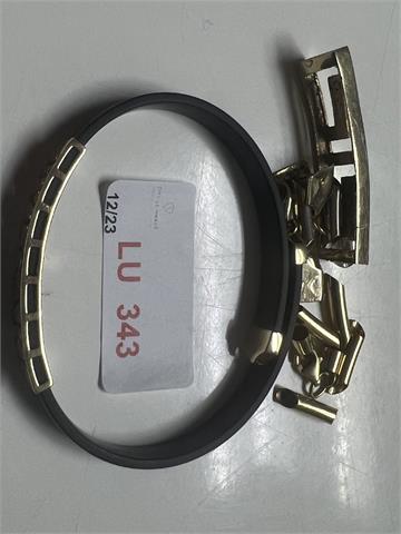 1 Kautschuk Armband mit Mittelteil (585/- 6,22 gr.);