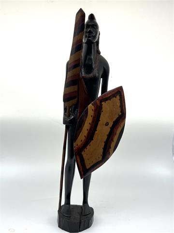 "Massai-Krieger" Figur, Holz