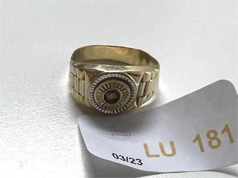 1 Ring mit kleinen weissen FS (585/- 4,37 gr.)