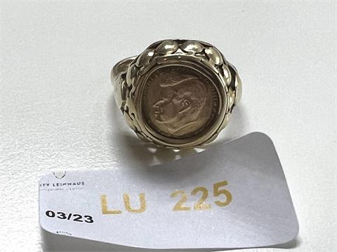 1 Ring mit Münze (585/- 4,53 gr.)