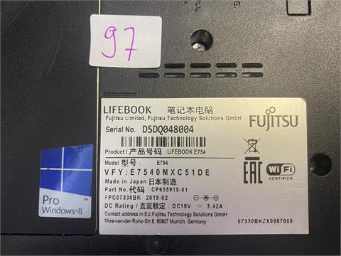 Fujitsu Lifebook E754 , offen