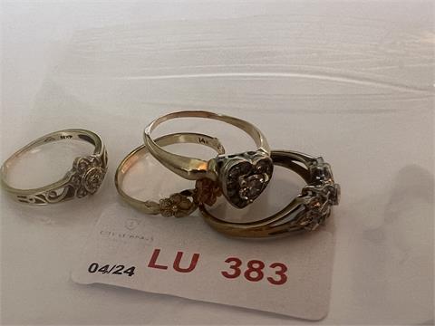 1 Ring mit FS (585/- 2,68 gr.);