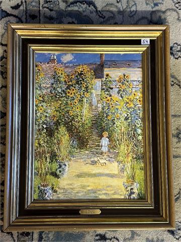 Monet Reproduktion le jardin de Monet a Vetheuil